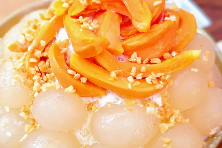 Qianyu Benpu New Summer Dessert Review: Longan Shaved Ice with Durian Base and jackfruit